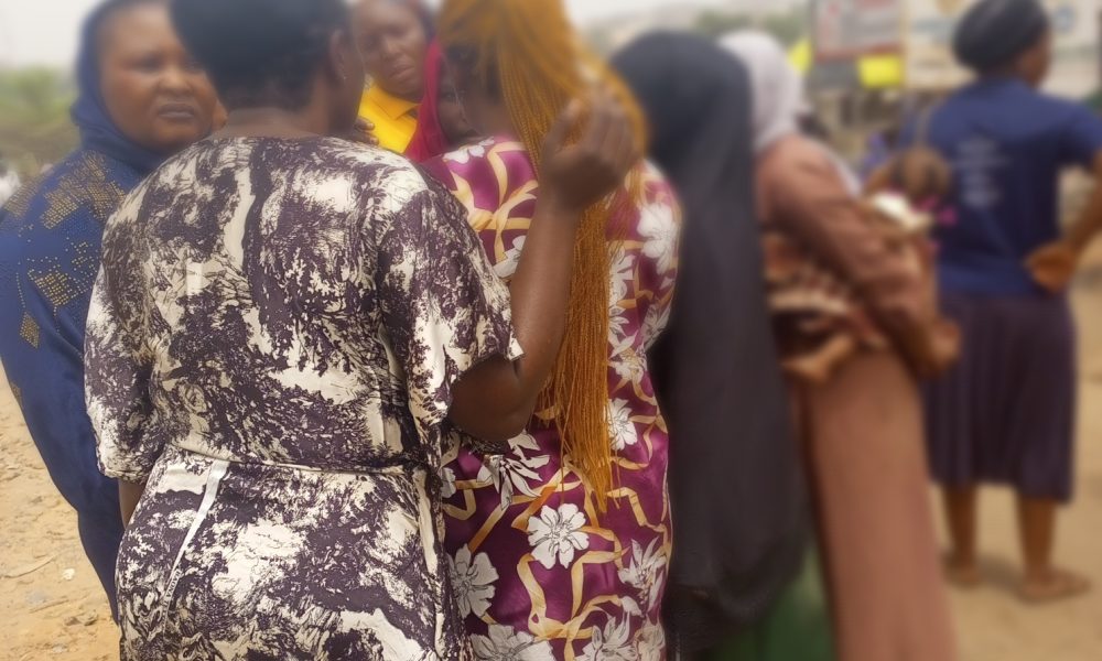 A cluster of women voters in Berger Camp