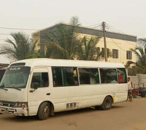8:40 2-1 Market Gate INEC officeials arrive 