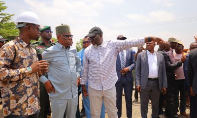 Mr Wike inspecting road project