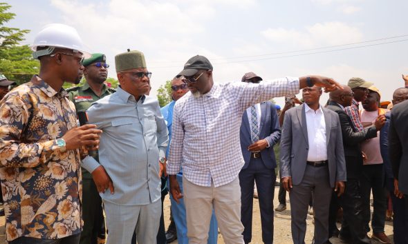 Mr Wike inspecting road project